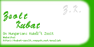 zsolt kubat business card